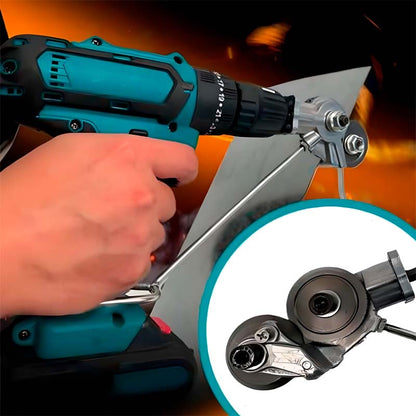 Cortadora de lámina metálica de doble cabezal – Precisa, rápida y segura para cualquier taladro inalámbrico