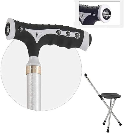 Bastón Plegable con Asiento Cómodo – Liviano, Ajustable y Seguro