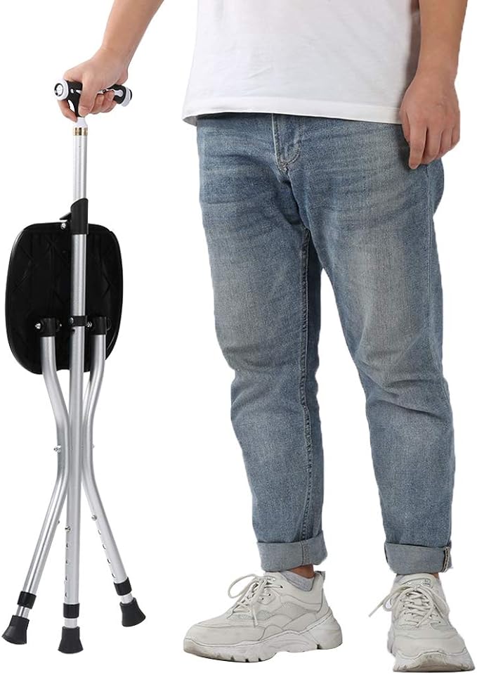 Bastón Plegable con Asiento Cómodo – Liviano, Ajustable y Seguro