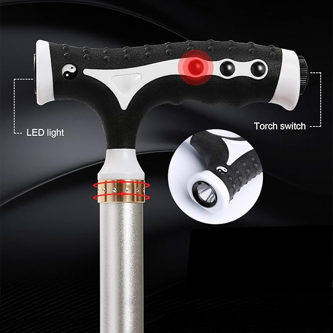 Bastón Plegable con Asiento Cómodo – Liviano, Ajustable y Seguro