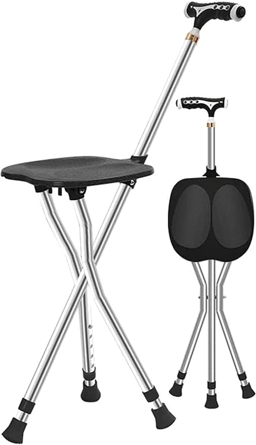 Bastón Plegable con Asiento Cómodo – Liviano, Ajustable y Seguro