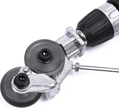 Cortadora de lámina metálica de doble cabezal – Precisa, rápida y segura para cualquier taladro inalámbrico