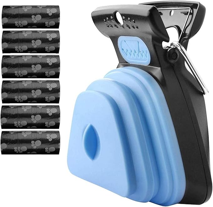 Recolector de popó para perro con dispensador y 90 bolsas – ¡Higiénico, portátil y sin olores!