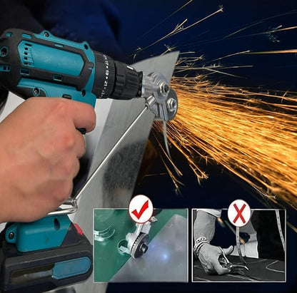 Cortadora de lámina metálica de doble cabezal – Precisa, rápida y segura para cualquier taladro inalámbrico