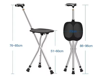 Bastón Plegable con Asiento Cómodo – Liviano, Ajustable y Seguro