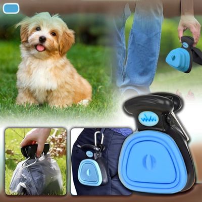 Recolector de popó para perro con dispensador y 90 bolsas – ¡Higiénico, portátil y sin olores!